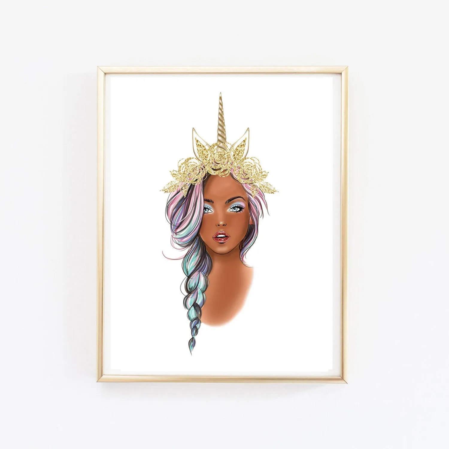 Be a Unicorn art print fashion illustration