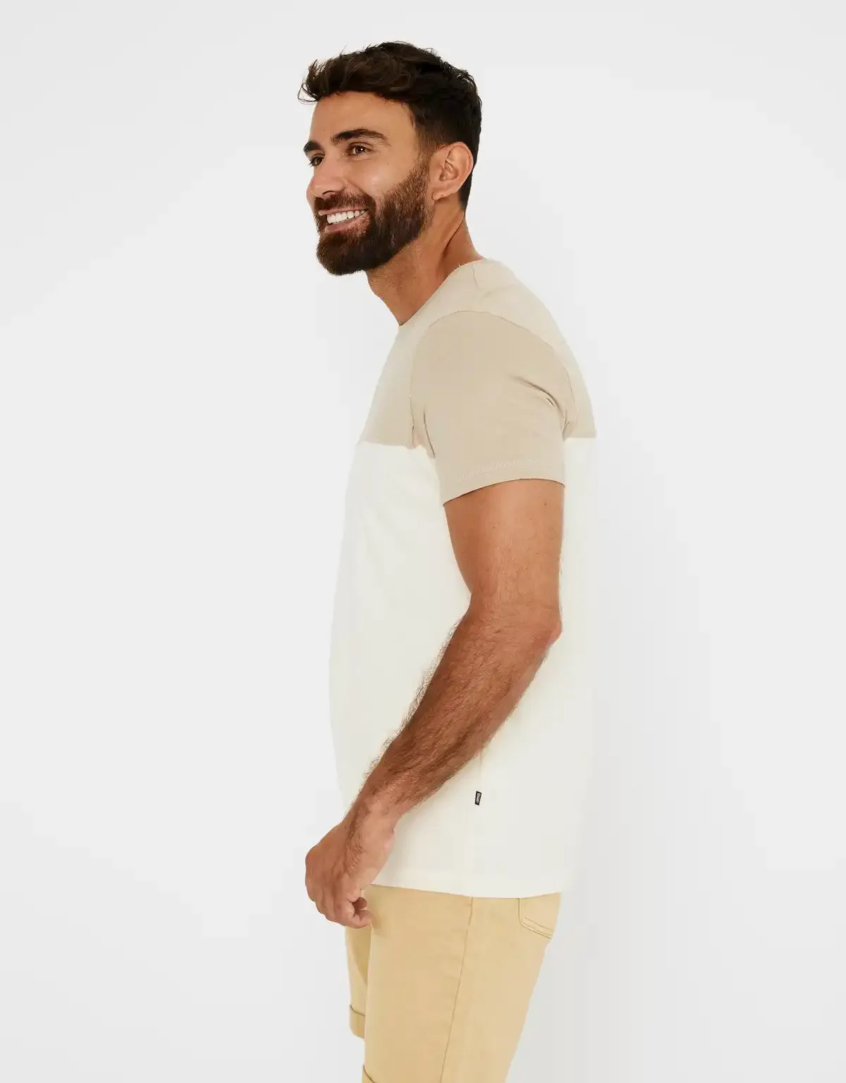 Camiseta Manga Corta Algodón Taupe - Benhar