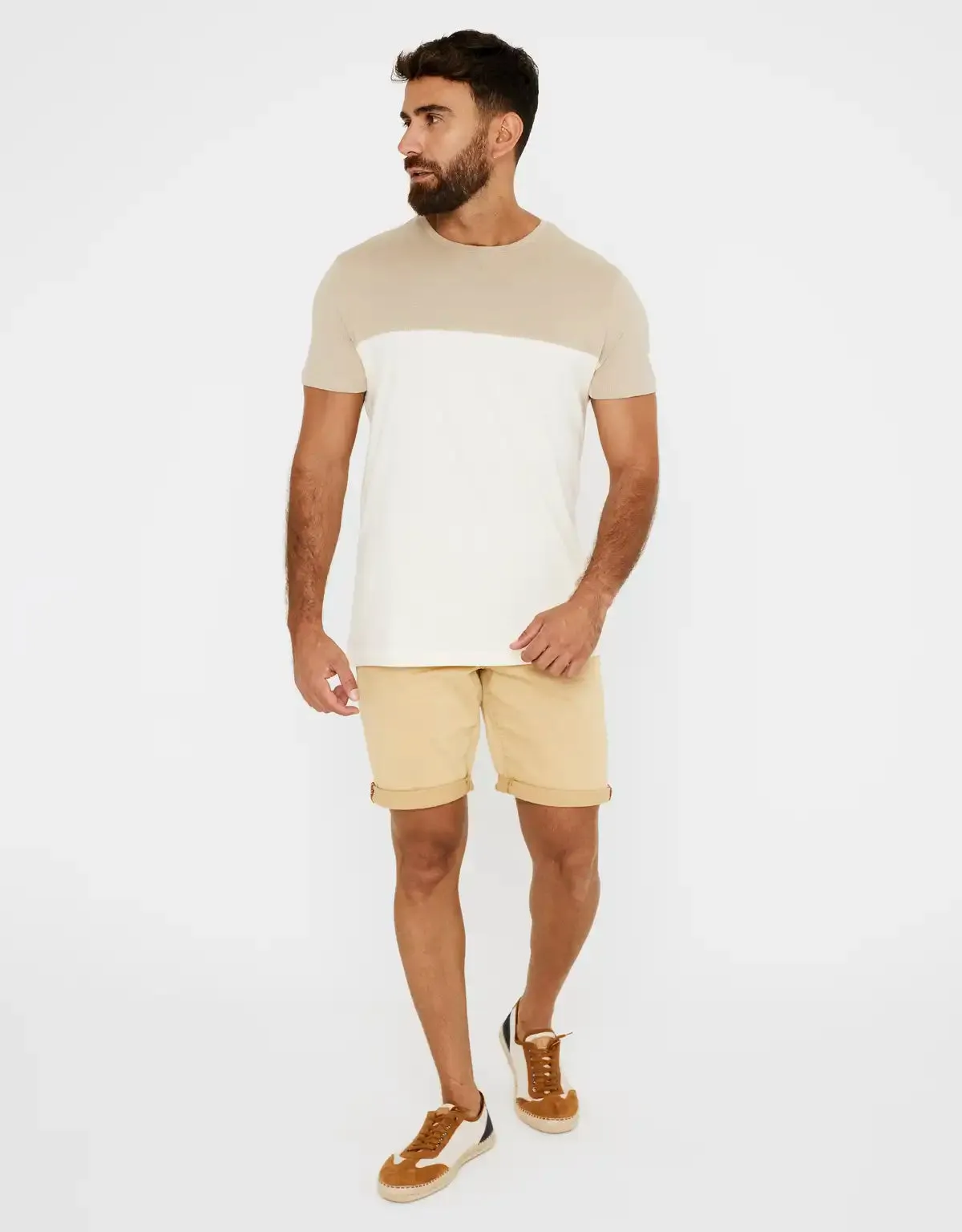 Camiseta Manga Corta Algodón Taupe - Benhar