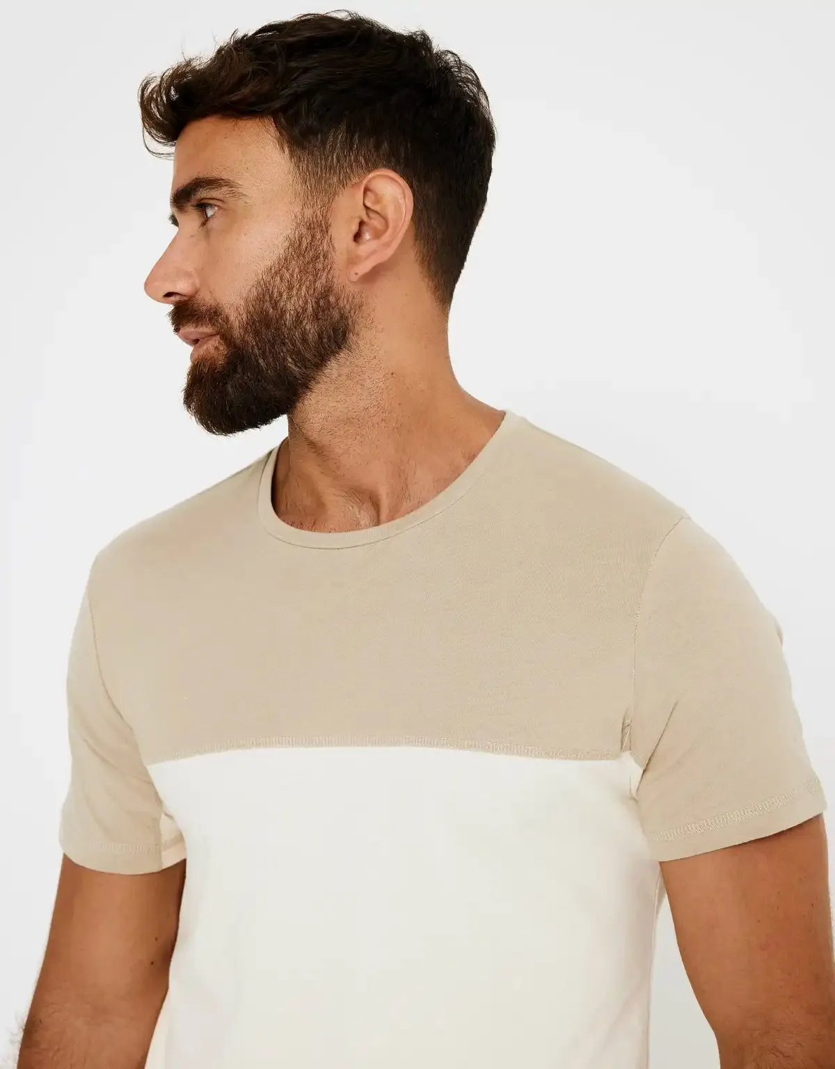 Camiseta Manga Corta Algodón Taupe - Benhar