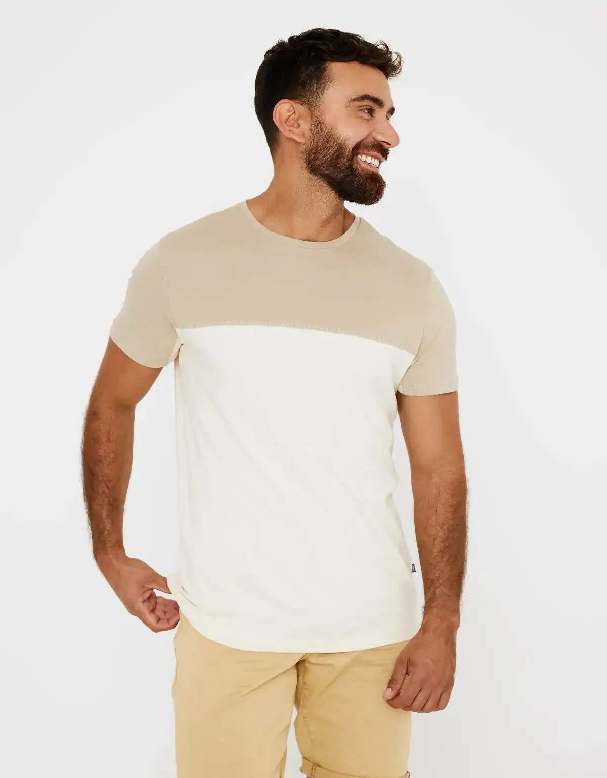 Camiseta Manga Corta Algodón Taupe - Benhar