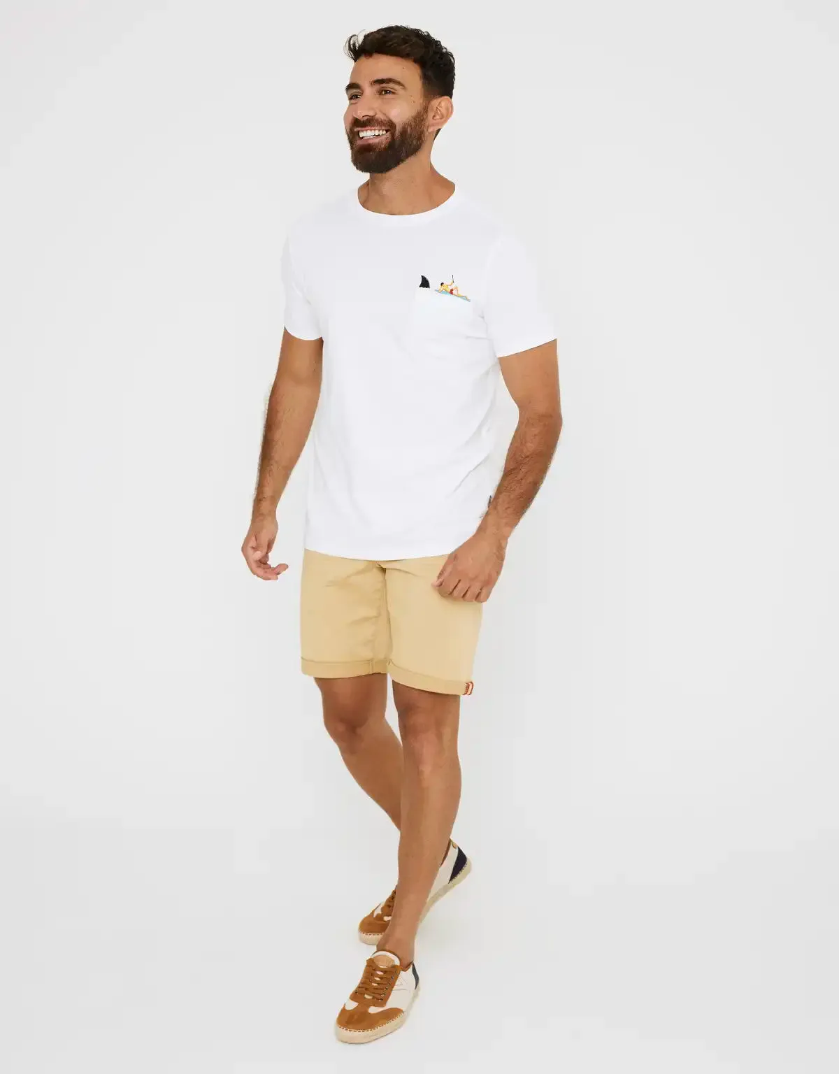 Camiseta Manga Corta Bordado Bolsillo - Barrol