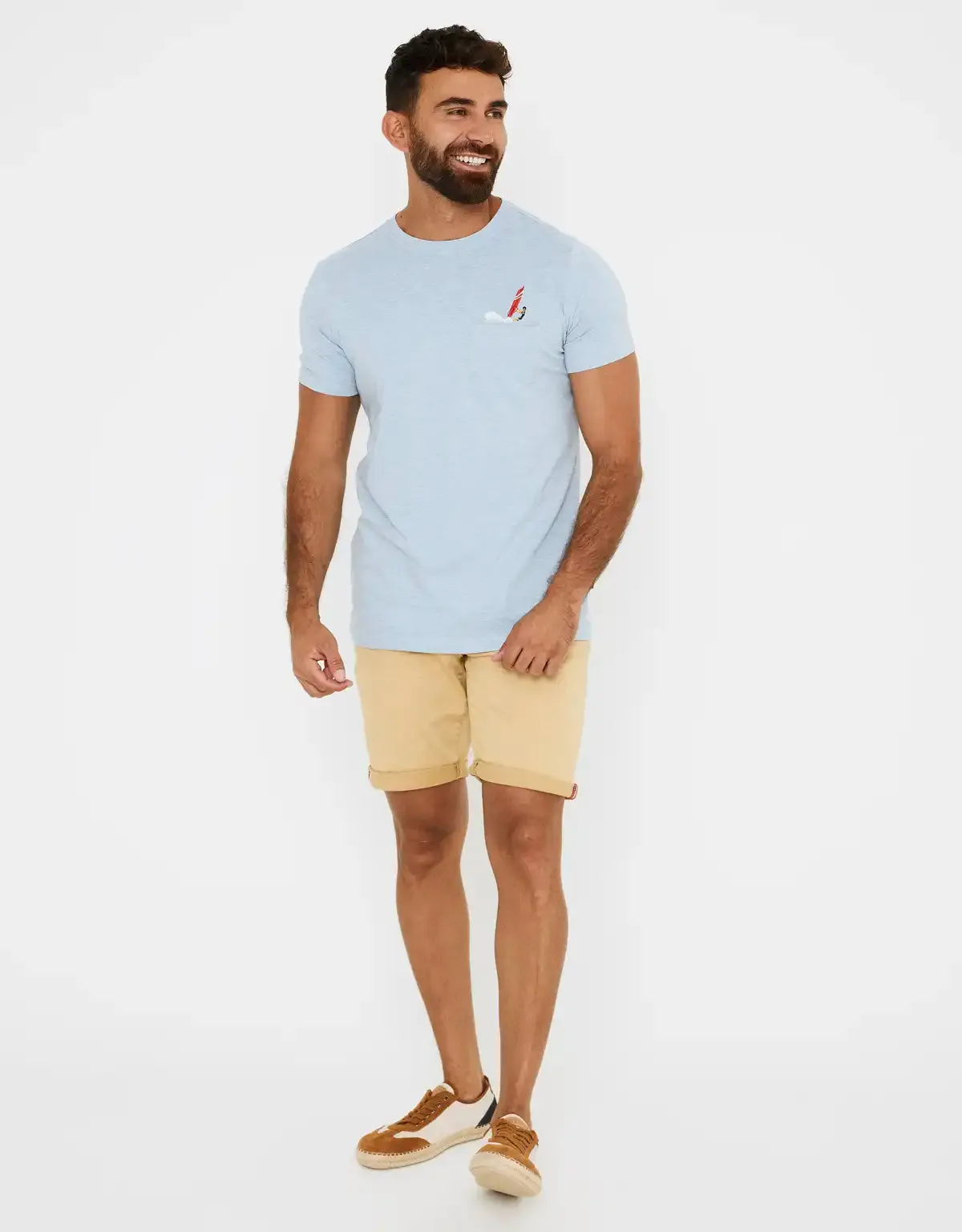 Camiseta Manga Corta Bordado Bolsillo - Barrol