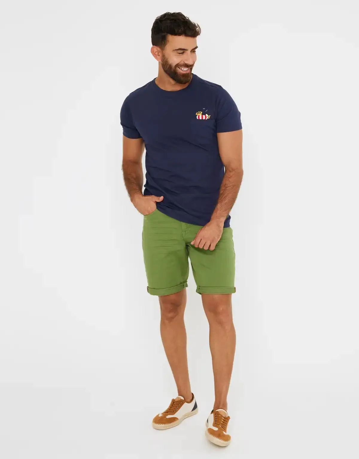 Camiseta Manga Corta Bordado Bolsillo - Barrol