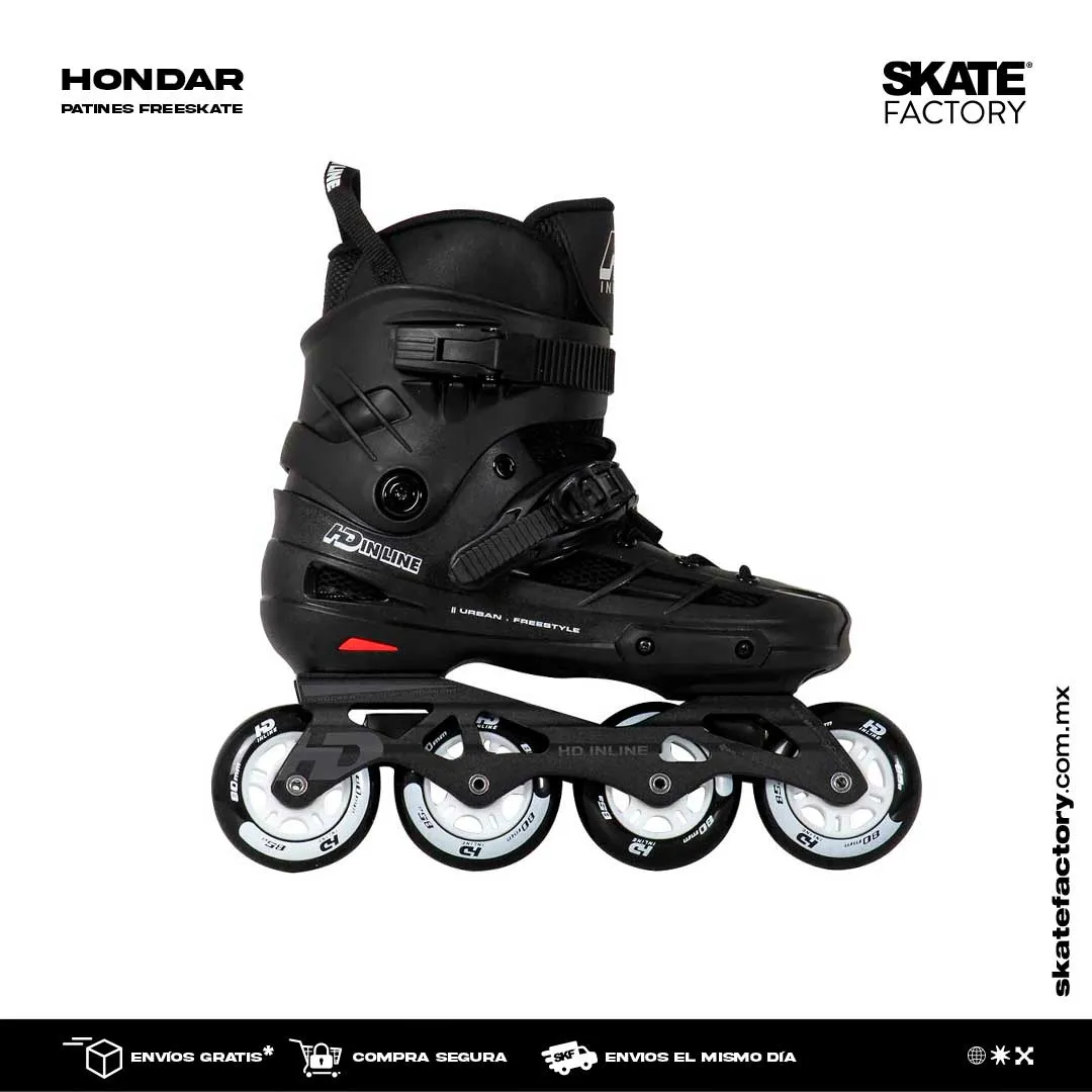 PATINES HD INLINE NEW SKULL / NEGROS 80MM