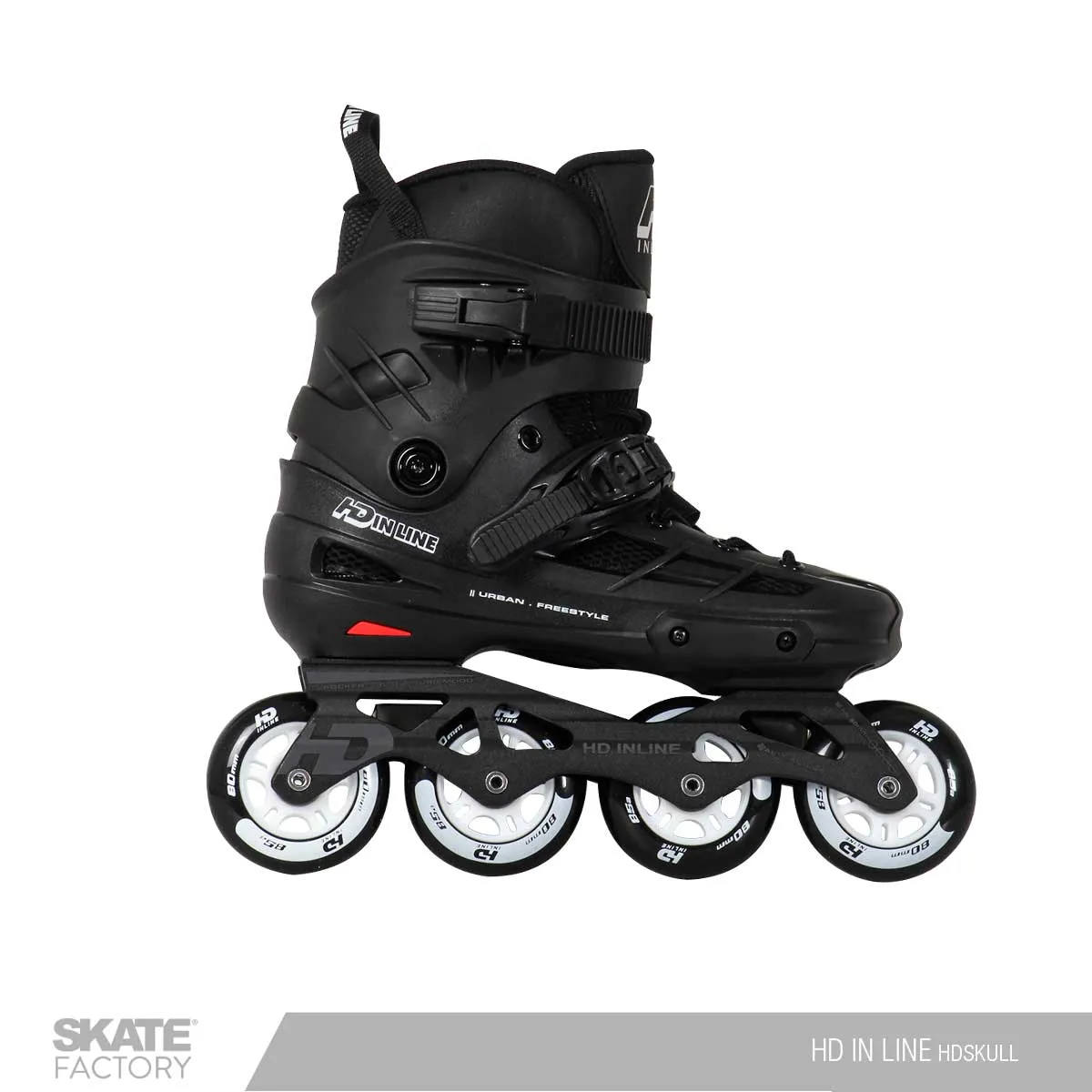 PATINES HD INLINE NEW SKULL / NEGROS 80MM