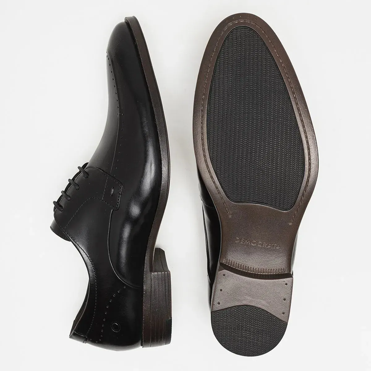 Sapato Metropolitan Harry Cadarço Preto Democrata