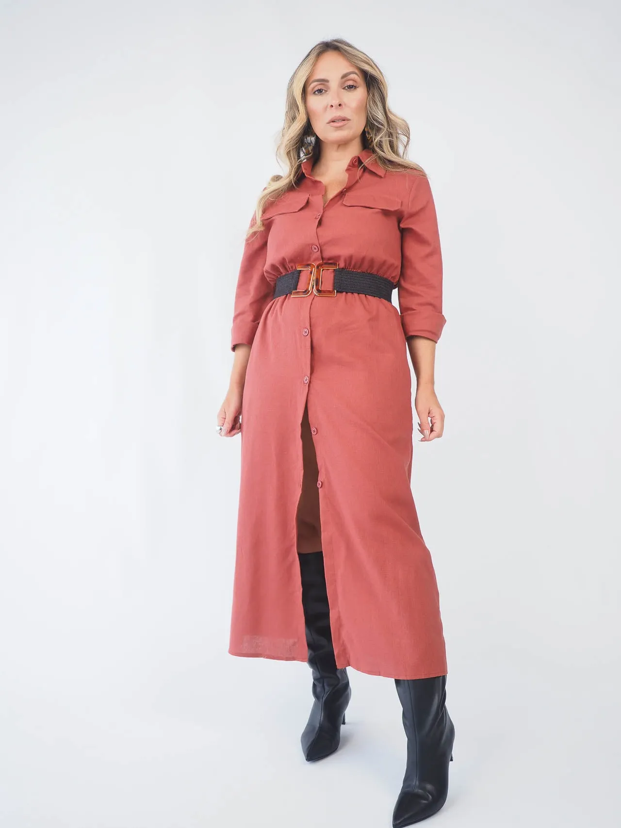 Vestido Camiseiro Midi